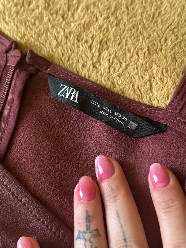 кожаное платье Zara размер L 2
