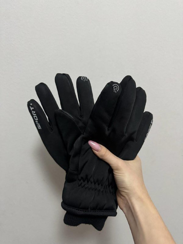 Зимние лыжные перчатки с тач-пальцем