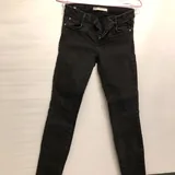Черные джинсы Zara, полосатые джинсы 4