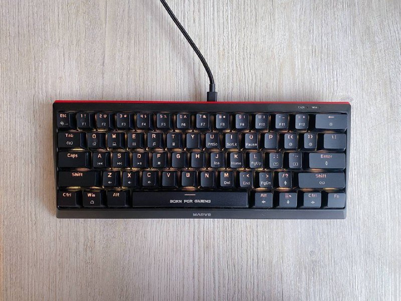 Игровая клавиатура Marvo компактная с подсветкой