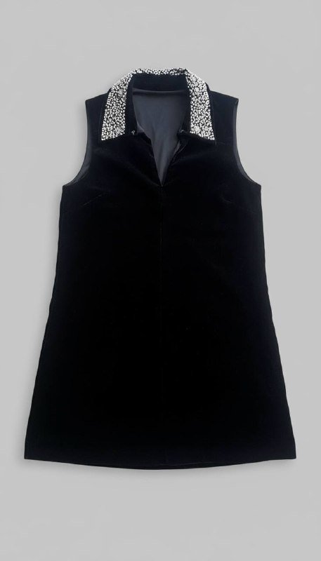 Чёрное велюровое платье 2