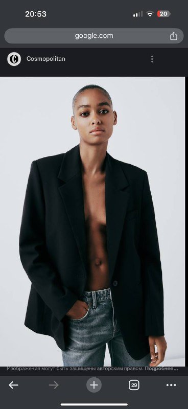 Женский черный пиджак Zara S M 4