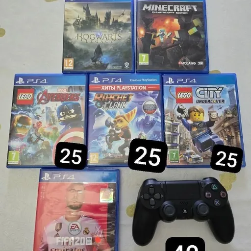 Диски PlayStation, джойстик PS4 PS5