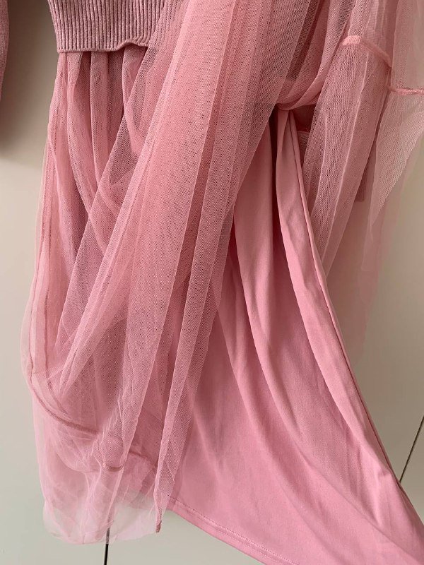 Нежно розовое платье размер S 2