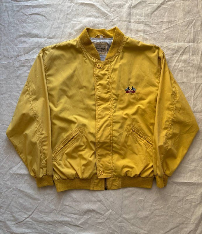 vintage yellow bomber jacket, Size XL