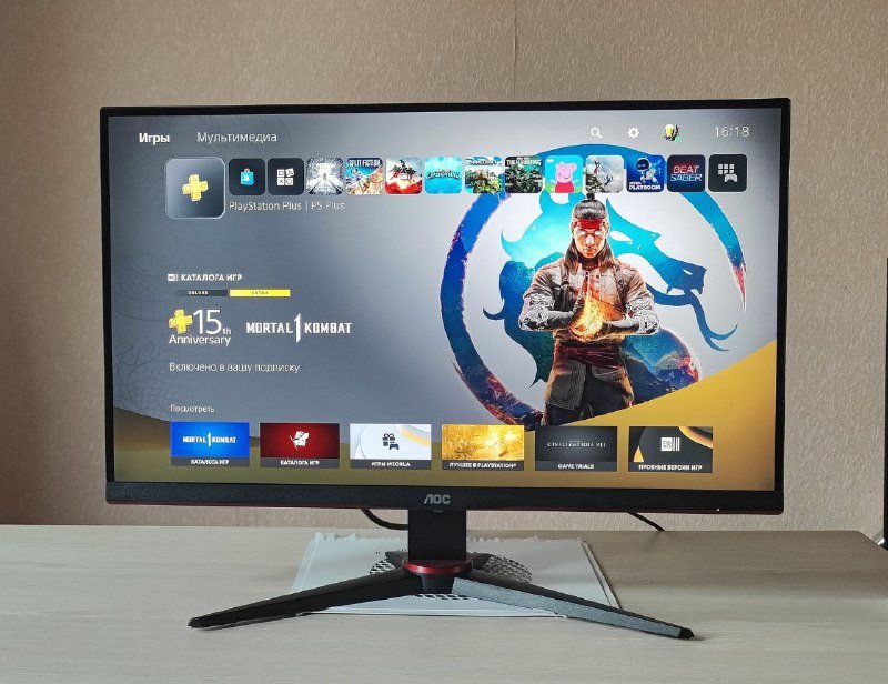 UDTV 43U6210 43" 4K UHD Smart TV, AOC Q27G2E/BK 27" 2K Gaming Monitor, Acer KA220HQ 21.5" Full HD Monitor, Deepcool M-Desk F3 Monitor Stand 2