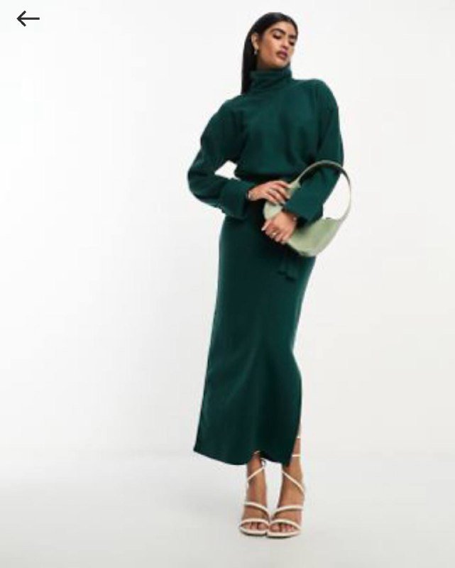 Женское платье asos с поясом изумрудного цвета