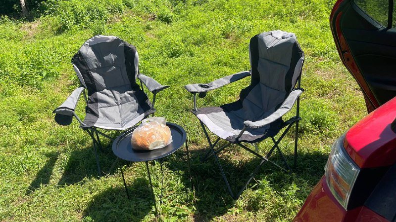 Стулья для пляжа Jusk, 2 шт с зонтиками