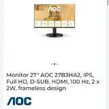 Монитор AOC 27 дюймов 100 Гц 4