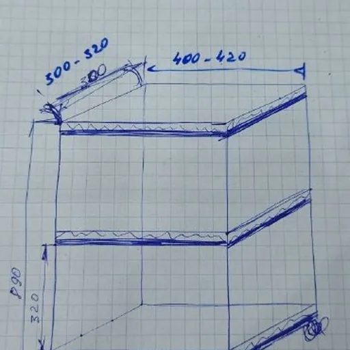 Этажерка на колесиках