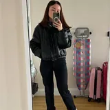 Кожаный пуховик Zara 3