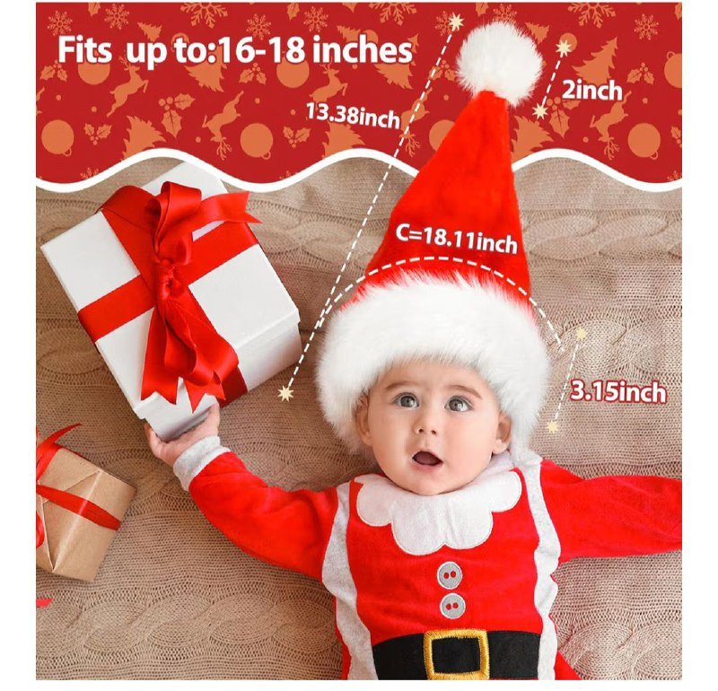 Шапка Санты для малышей 3