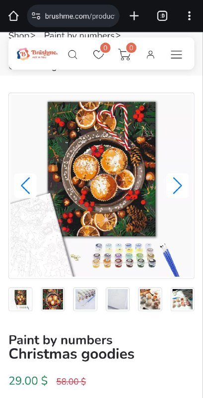 Новогодняя картина по номерам 4