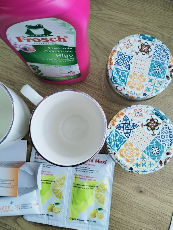 Кондиционер для белья, пантенол крем, средства от простуды, кружки, баночки для специй 2