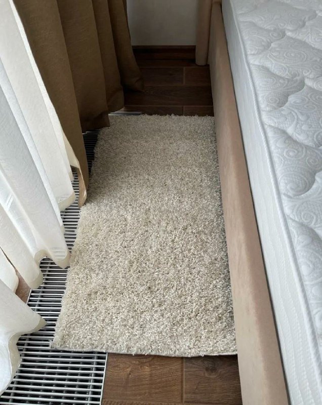 Коврик прикроватный кремового цвета 110x60 см 2