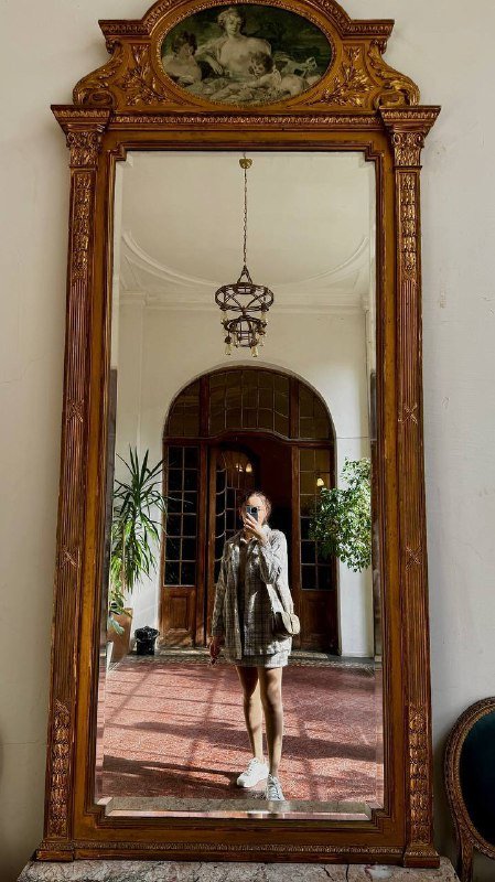 Клетчатая бежевая рубашка LOOKONLINE 2