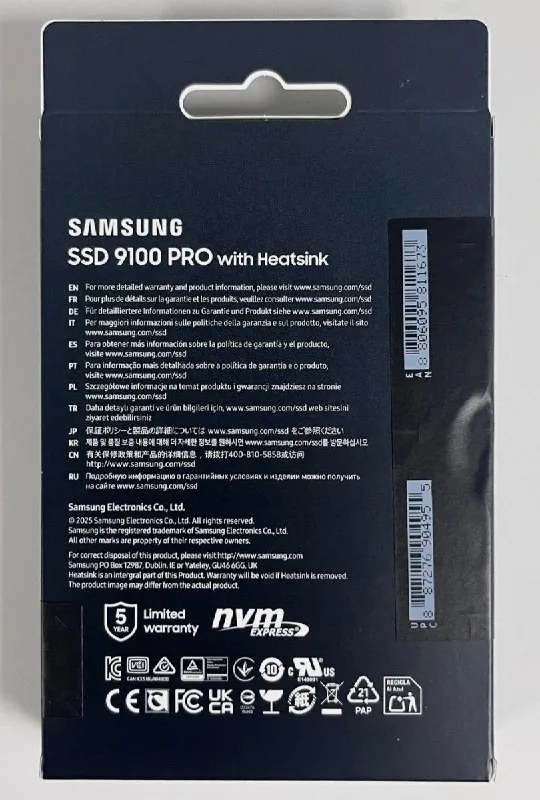 Samsung SSD 9100 Pro 1TB with heatsink 1