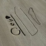 Серебряные кольца, браслет, цепи 1