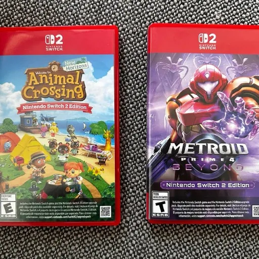 Картриджи Nintendo Switch 2, Animal Crossing, Metroid Prime 4