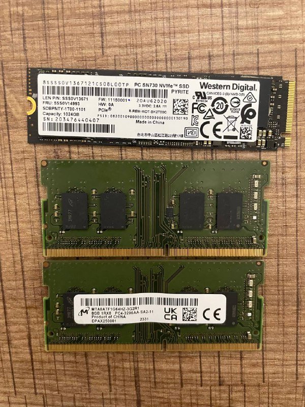 Оперативная память 16GB, NVMe SSD 1ТБ Western Digital