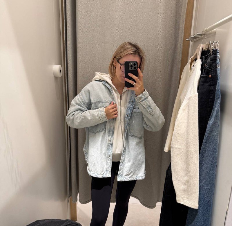 Сумка Poléne, Джинсовка Stradivarius голубая оверсайз 6