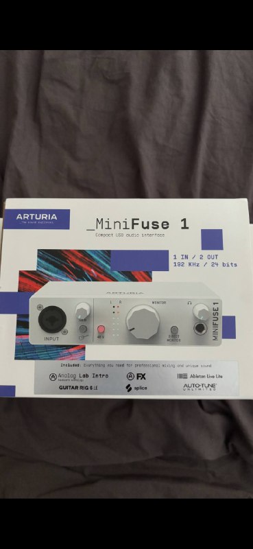 Звуковая карта Arturia MiniFuse 1, Микрофон Rode PodMic, Стойка для микрофона, Наушники HyperX Cloud Flight