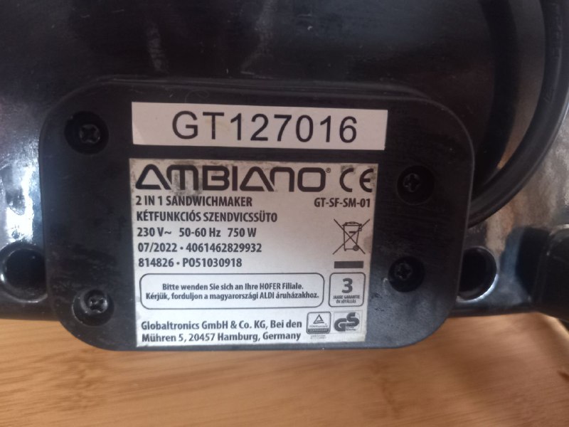 Сендвичмейкер вафельница Ambiano 6