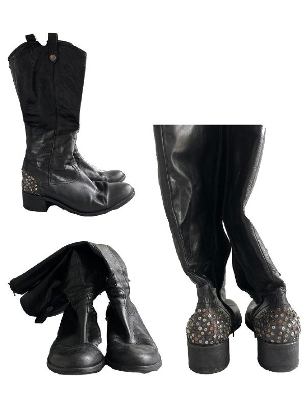 Сапоги кожаные винтажные размер 38 4