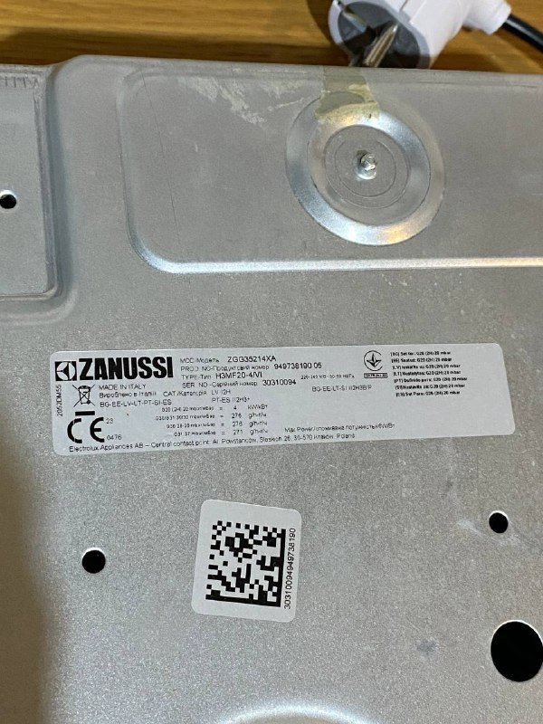 Варочная панель ZANUSSI ZGG35214XA 4