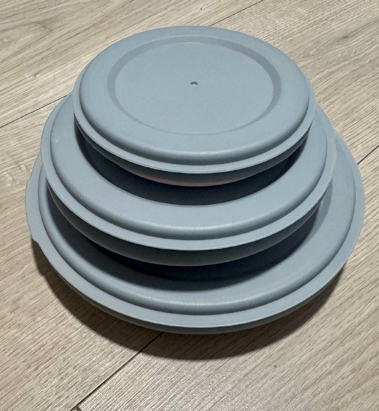 Набор складных мисок с крышками 3 шт 2