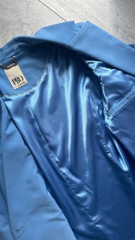 голубой пиджак размер S-M 4