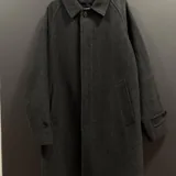 Мужское пальто Uniqlo балмакан тёмно-серое 1