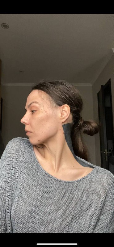 Вязаный свитер handmade, Джинсовая юбка в пол 5