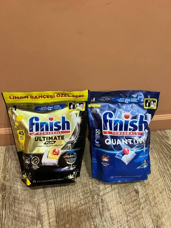 Капсулы для посудомойки Finish Quantum, Finish Ultimate