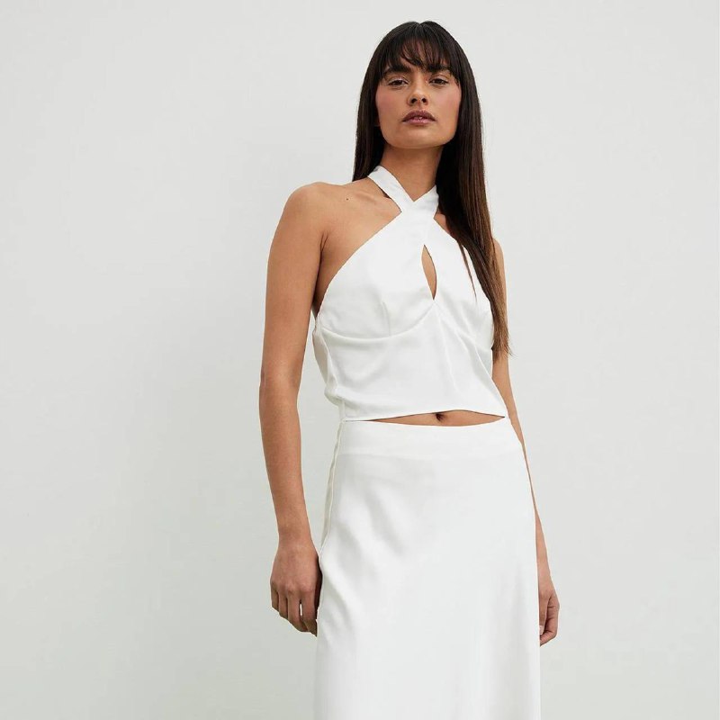 топ NA-KD, атласный топ Topshop, размер S/M