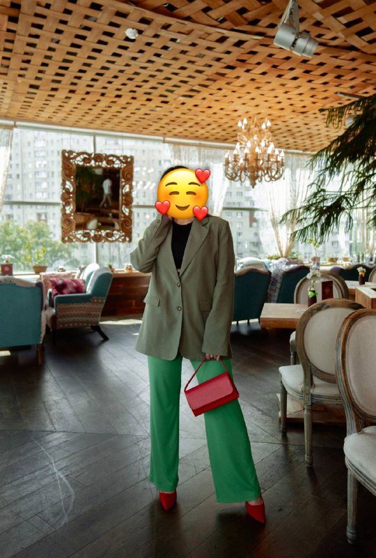 Брюки струящиеся зелёные 46 размер 2