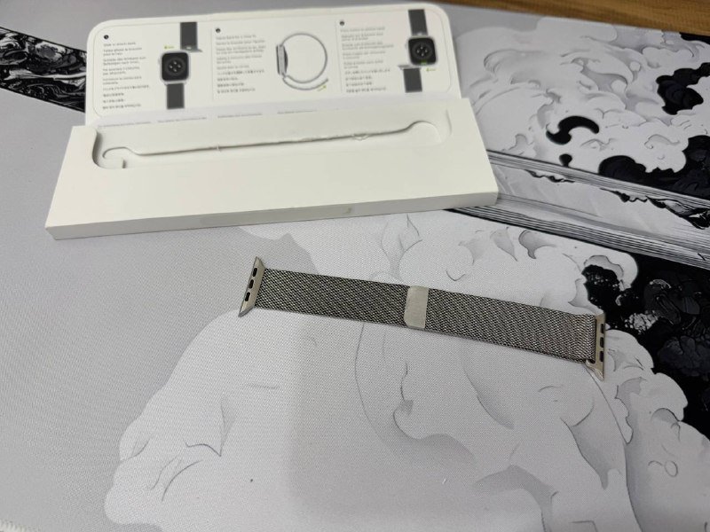 Ремешок Apple Milanese Loop для Apple Watch 45mm серебро