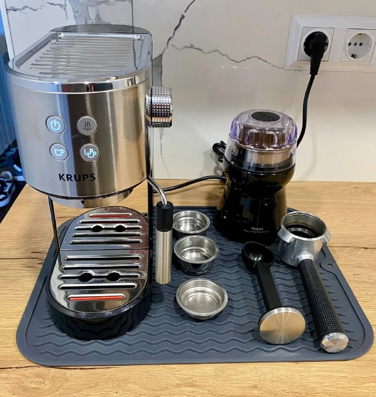 Кофемашина Krups Virtuoso, кофемолка Tefal 1