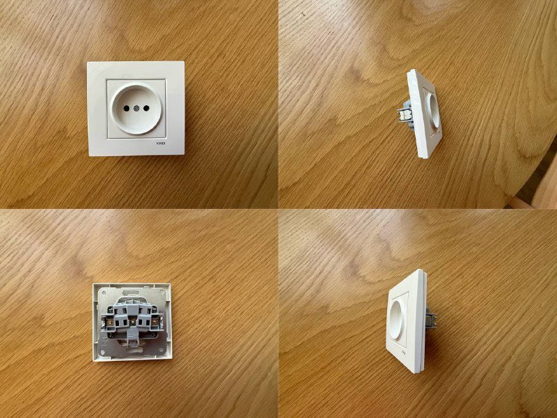 Розетка Viko Karre, выключатель Viko Karre, одиночные рамки Viko