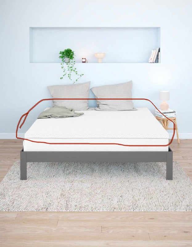 топ матрас Jusk 160х200x4.5 средней жесткости