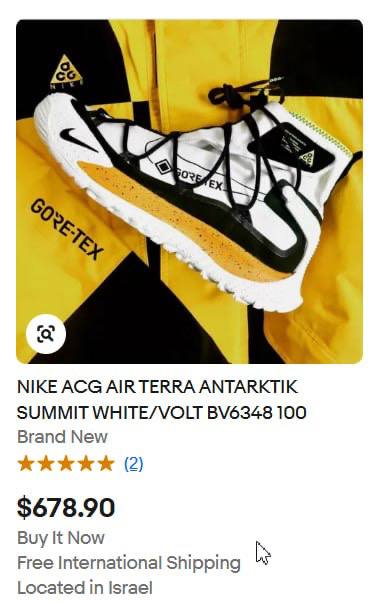 Кроссовки Nike ACG Terra Antarktik Gore-Tex размер 44 6