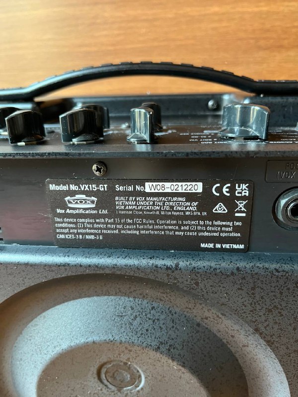 Усилитель для электрогитары VOX VX15-GT 4