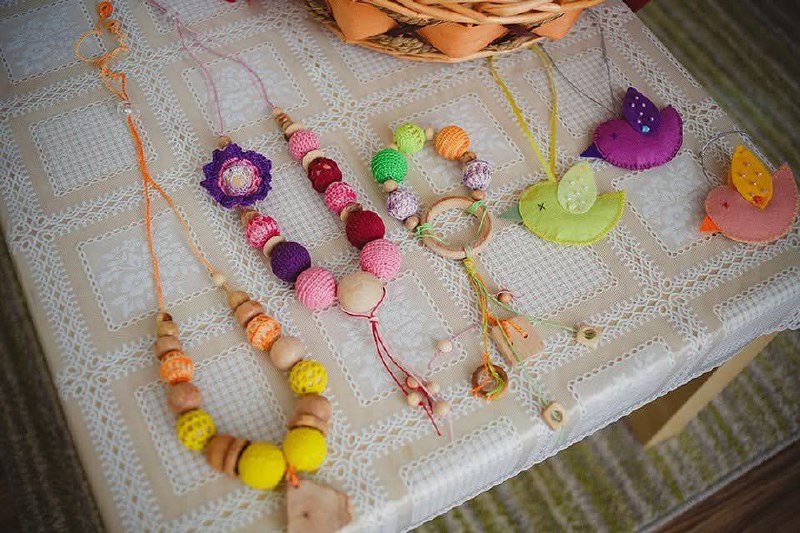 Слингобусы и грызунки ручной работы для малышей 3