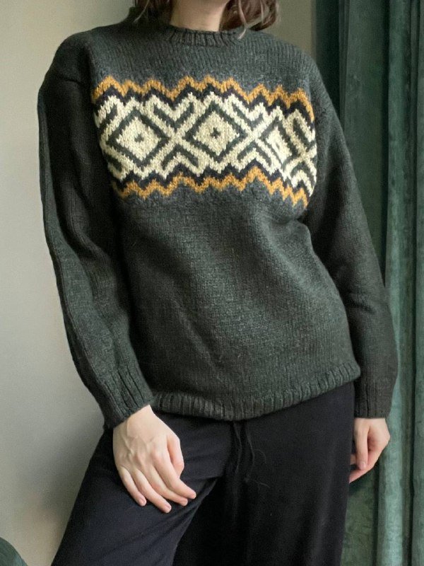 Винтажный свитер J Crew мужской размер М из шерсти 2