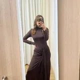 Платье макси шоколадного цвета 3