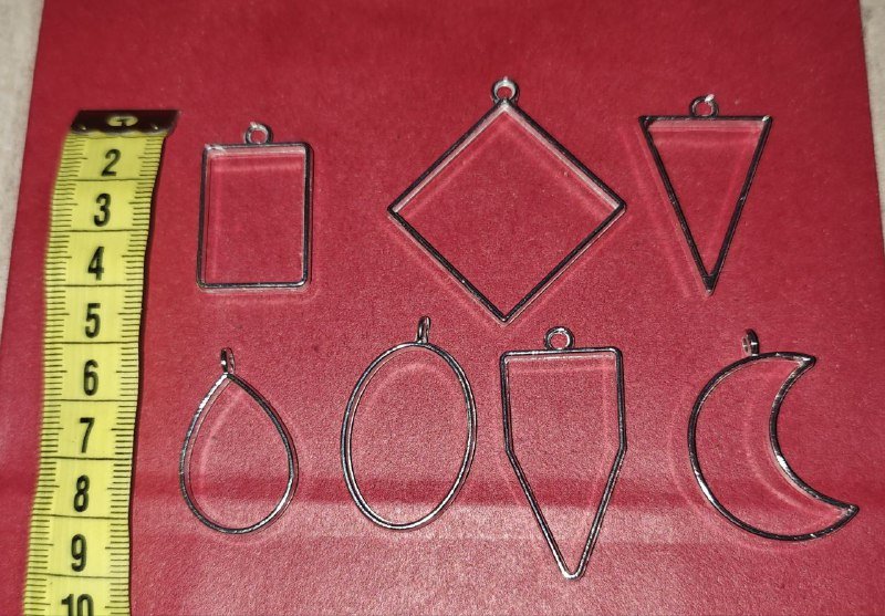 Металлические формы для подвесок из эпоксидной смолы, 8 шт.