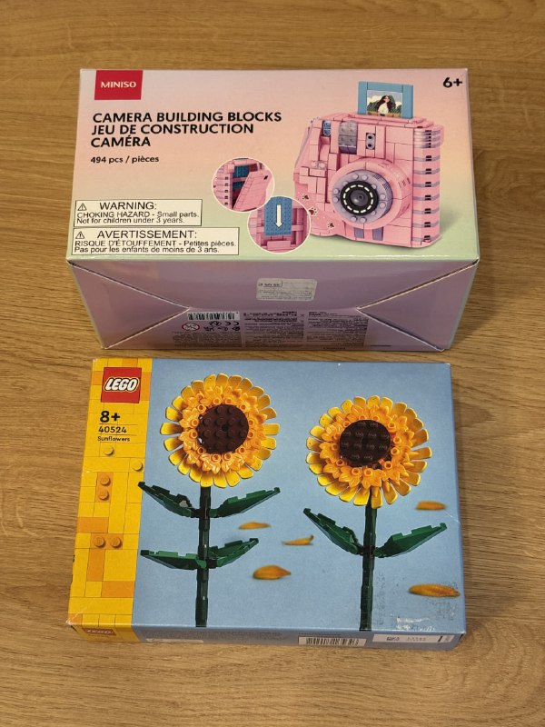 2 набора строительных блоков LEGO и Miniso