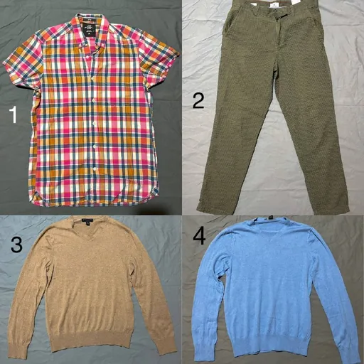 Мужские вещи S/M, рубашки, брюки, джемперы, футболки, поло