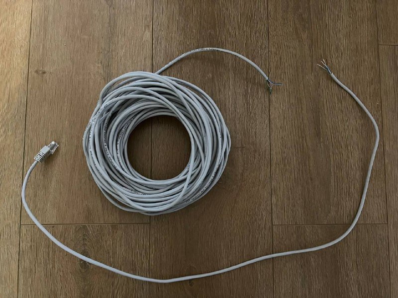 Lan кабель 20 метров, целый и погрызенный 2