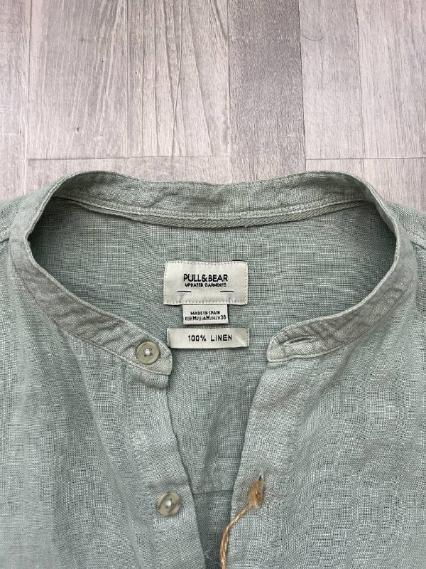 мужская льняная рубашка Pull & Bear размер М 2